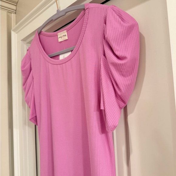 Lovely Melody Cassandra Ribbed Puff Sleeve Top - Picture 3 of 6